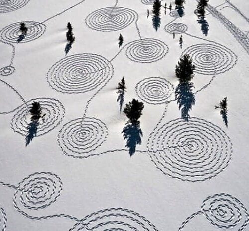 snow drawings by sonja hinrichsen 1