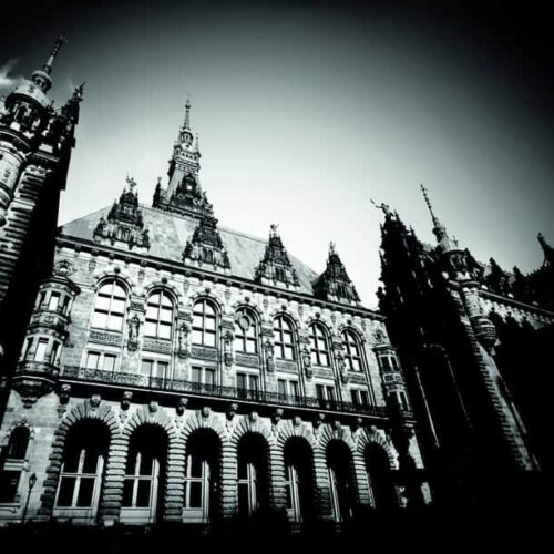 Het 'Rathaus' van Hamburg, belichtingstijd: 6 minuten
