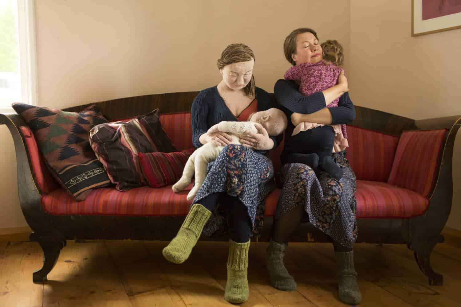 Gebreide en gehaakte dubbelgangers door Liisa Hietanen