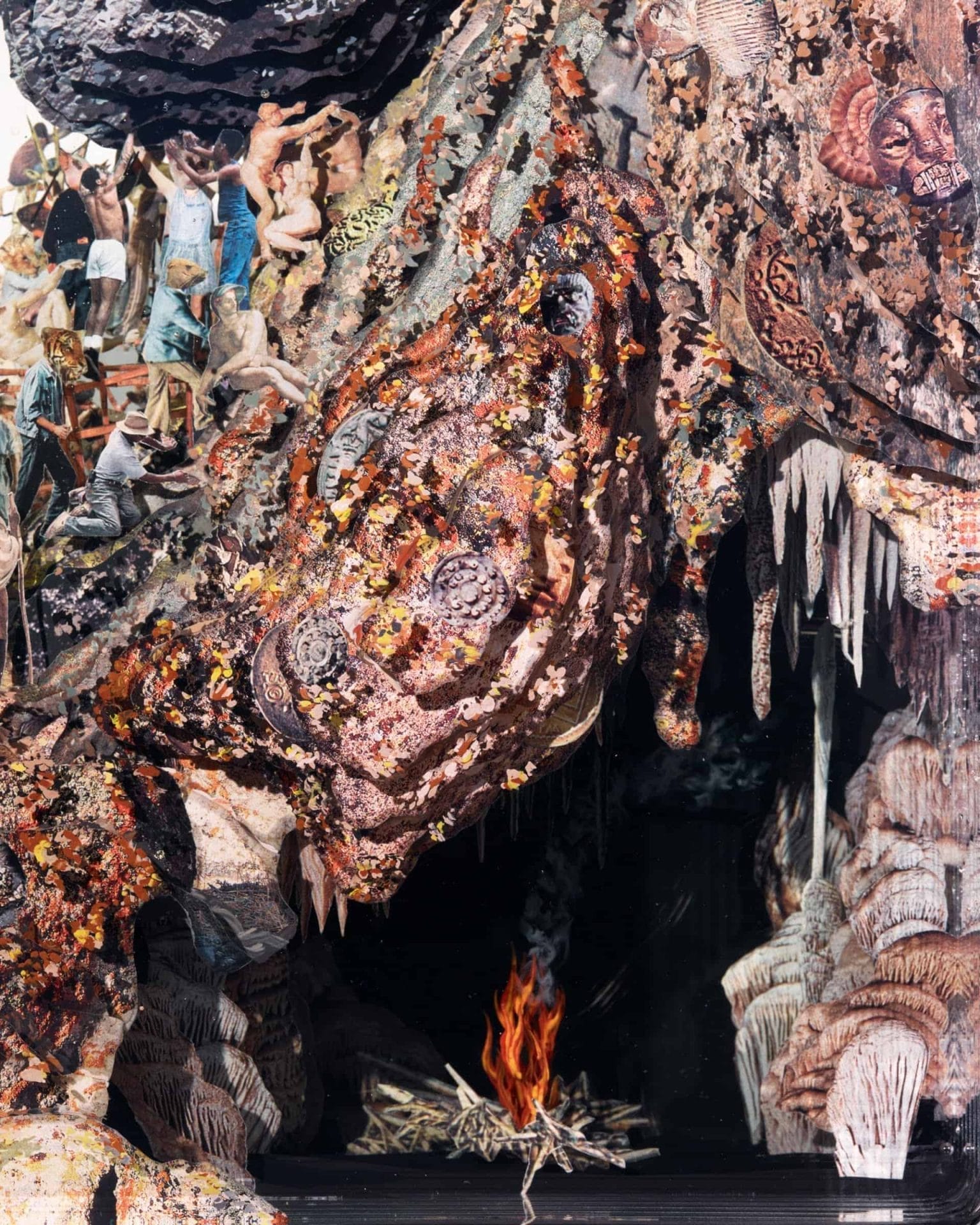 Glazen kunstwerk van Dustin Yellin