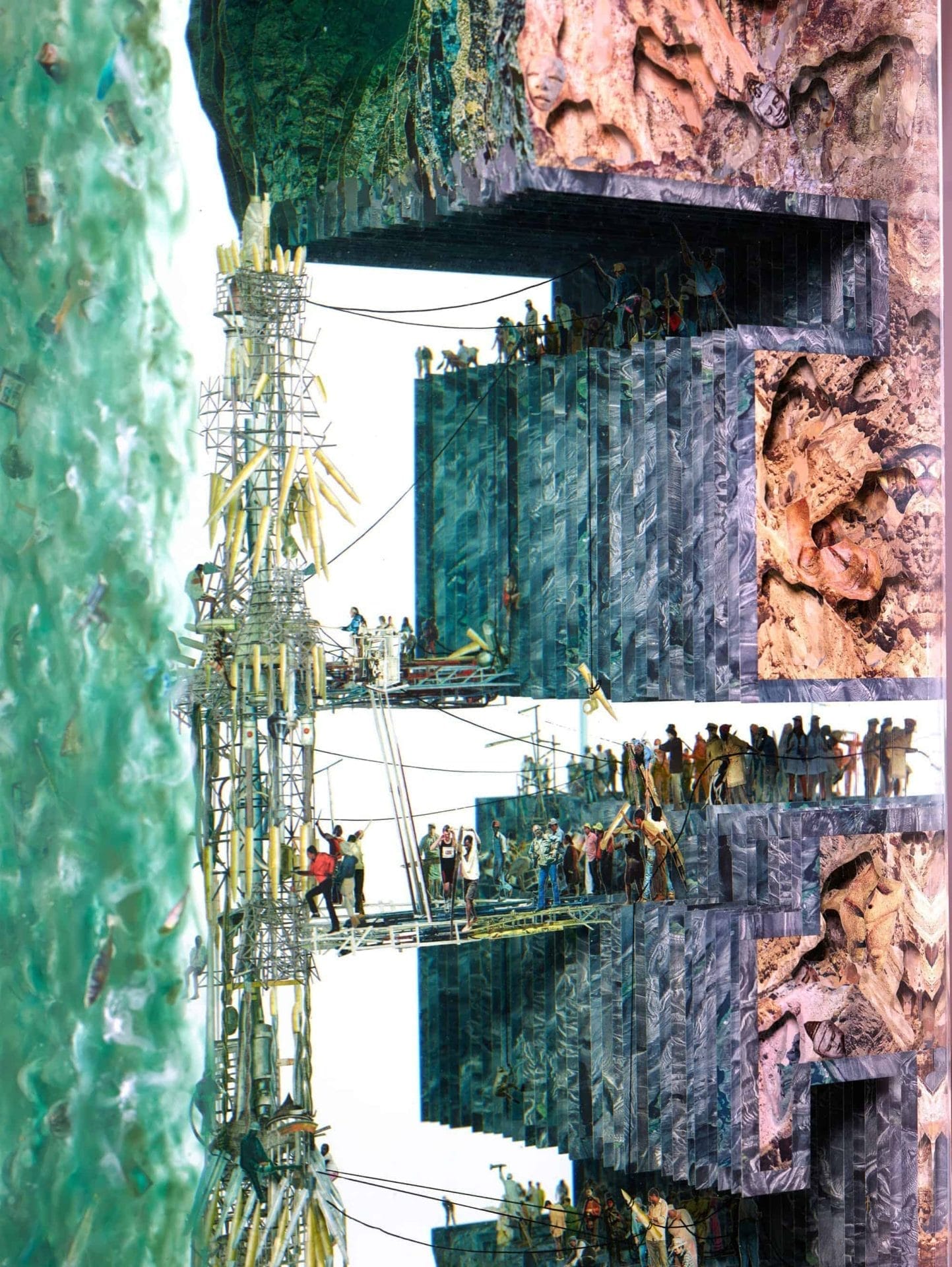 Glazen kunstwerk van Dustin Yellin