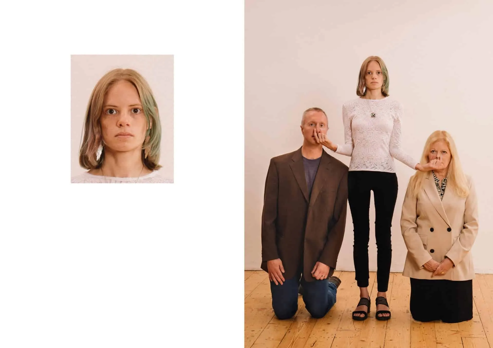 Chaotische paspoortfoto door kunstenaar Max Siedentopf