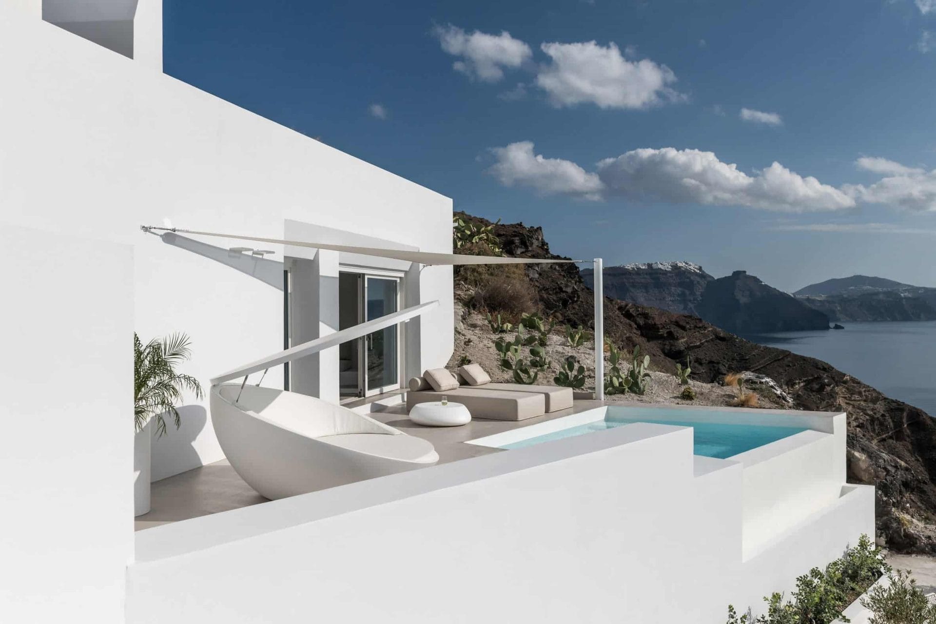 Hotel op Santorini bestaat uit witte grotten 55 Mooi hotel op Santorini