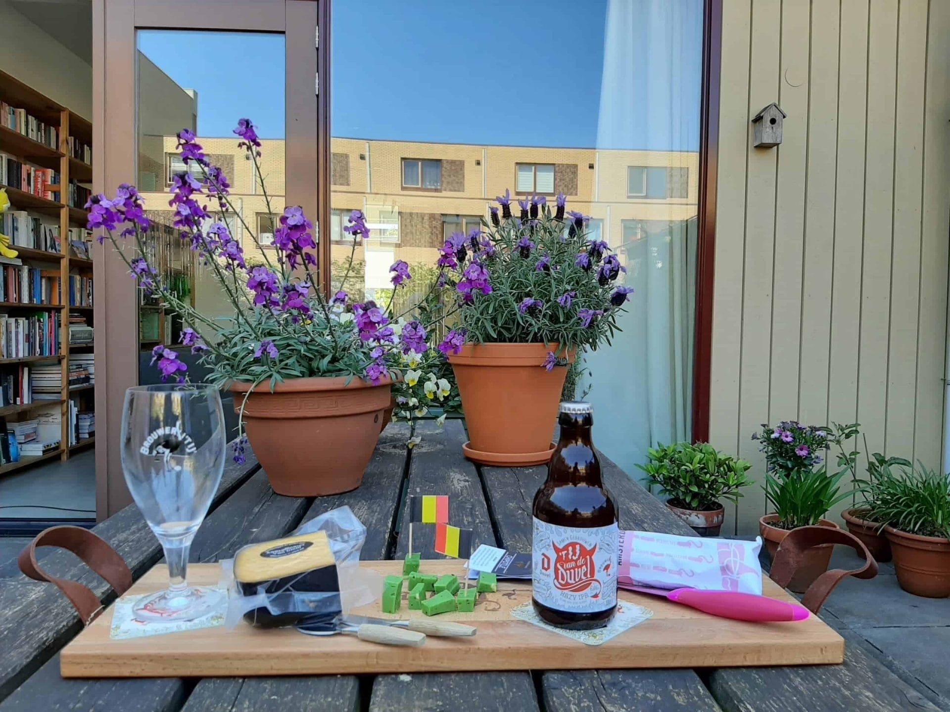 Wij proefden het bier op ons terras