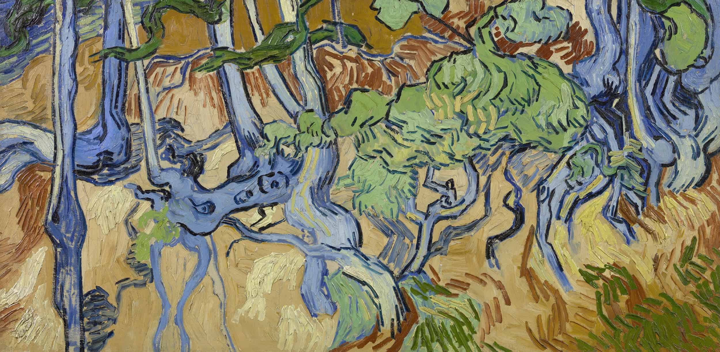 Het laatste schilderij van Van Gogh: Boomwortels. Vincent van Gogh, Auvers-sur-Oise, 27 juli 2020, Collectie: Van Gogh Museum (Vincent van Gogh Stichting)