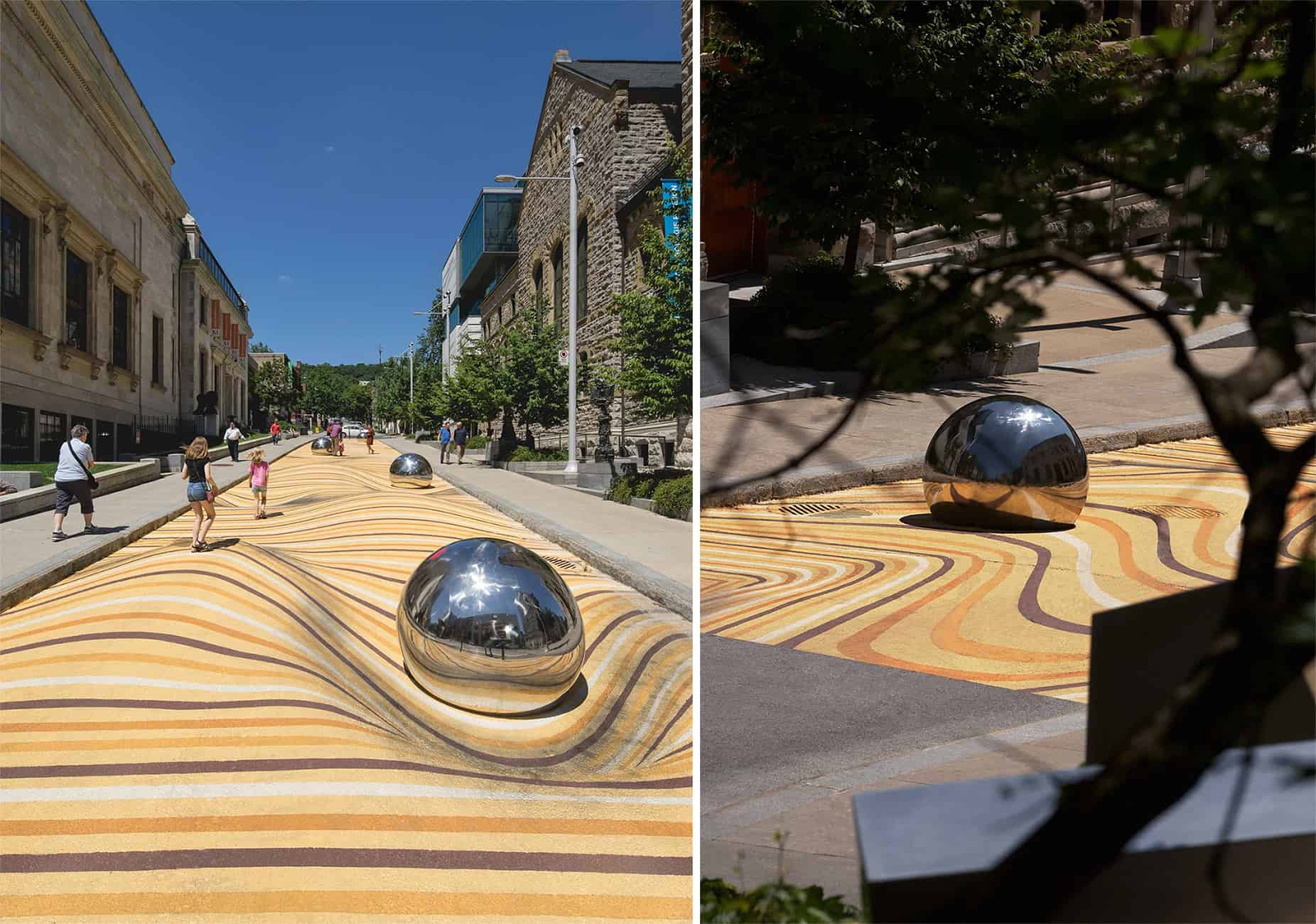 Moving Dunes, een optische illusie in de straten van Montreal