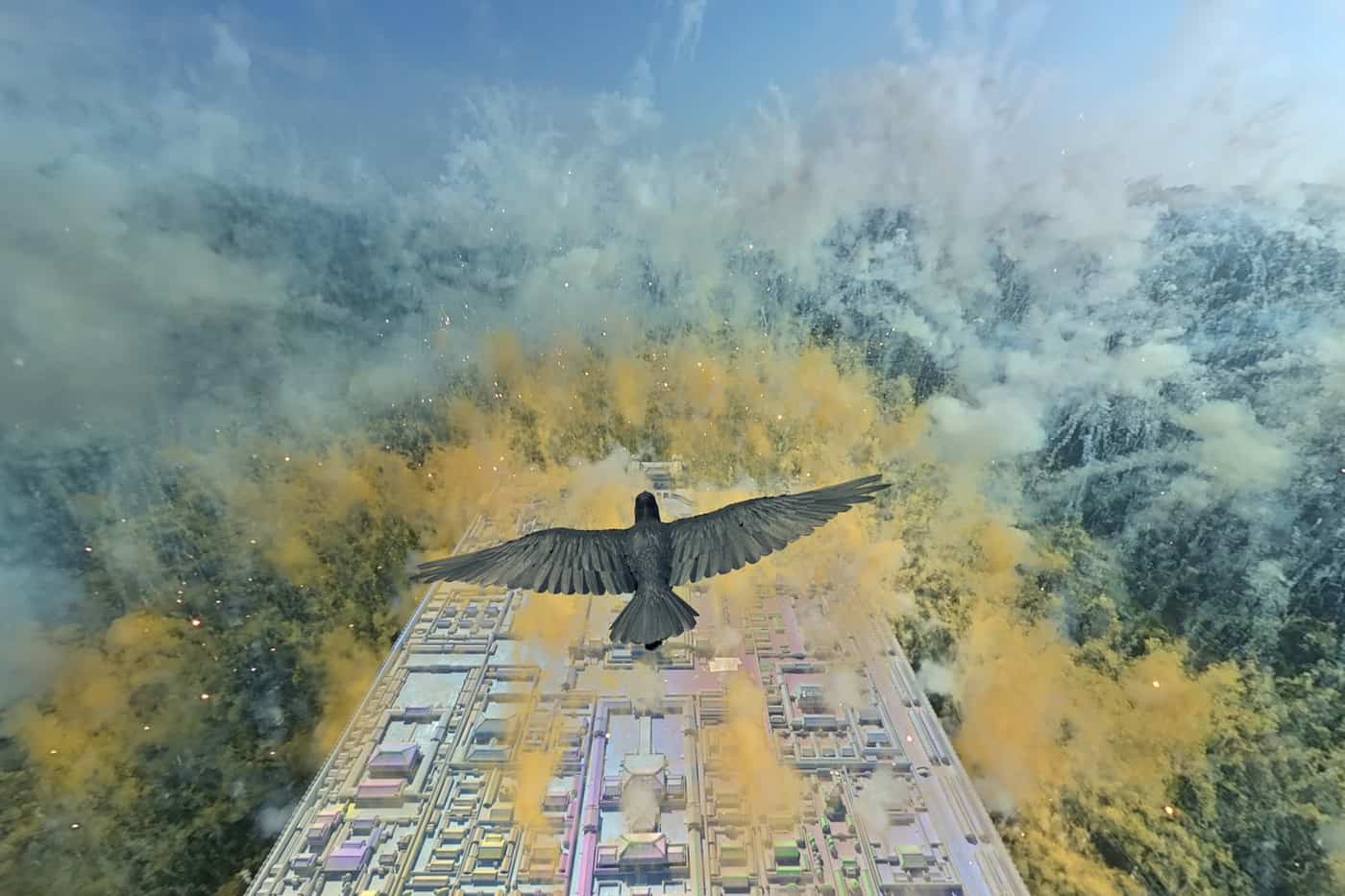 Digitaal vuurwerk van kunstenaar Cai Guo-Qiang