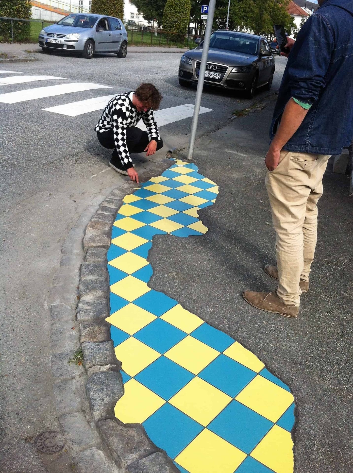 Mozaïek van kunstenaar Ememem