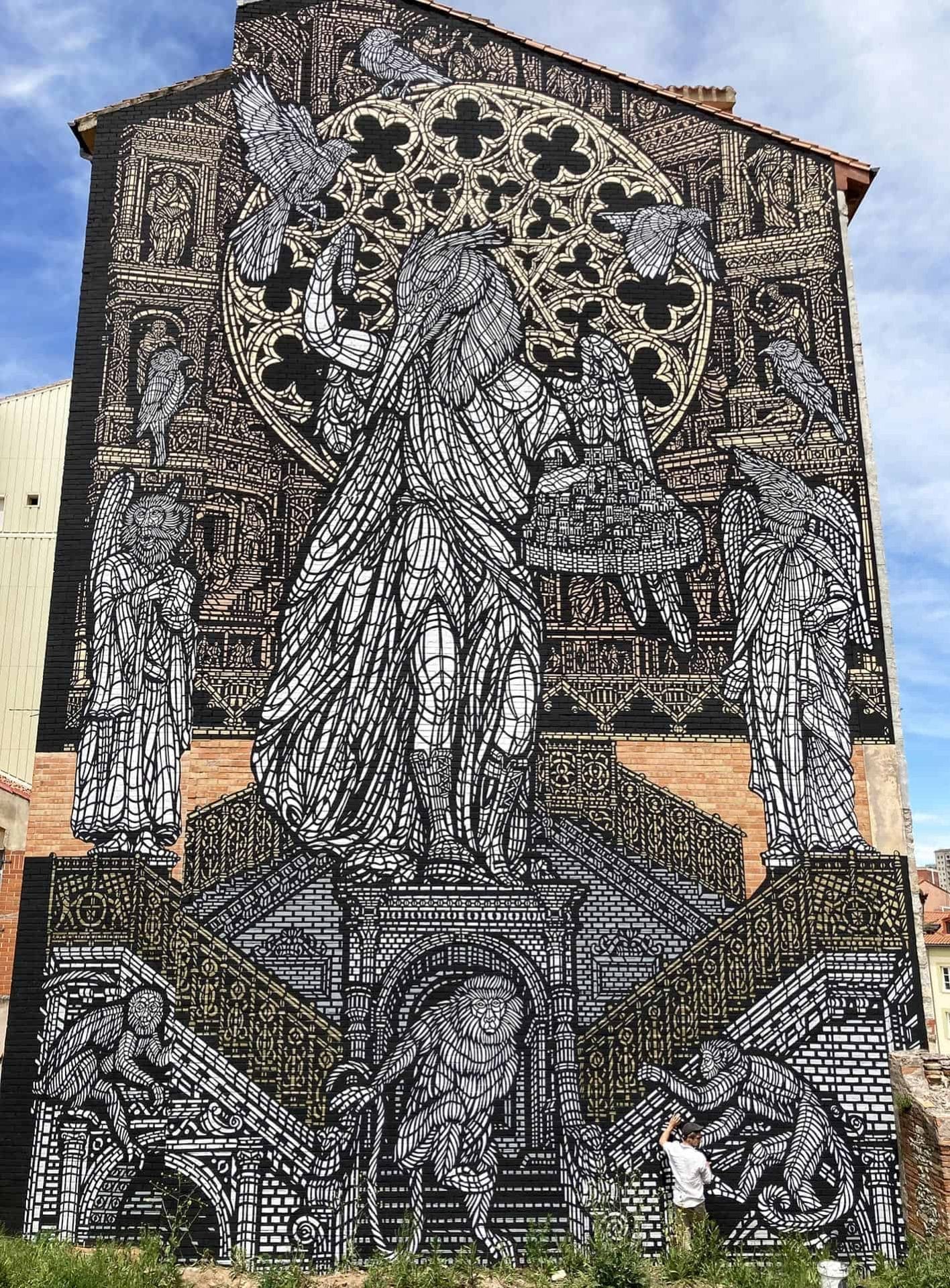 Stencilkunst van MonkeyBird in het Spaanse Burgos 41 Stencilkunst van MonkeyBird in Burgos