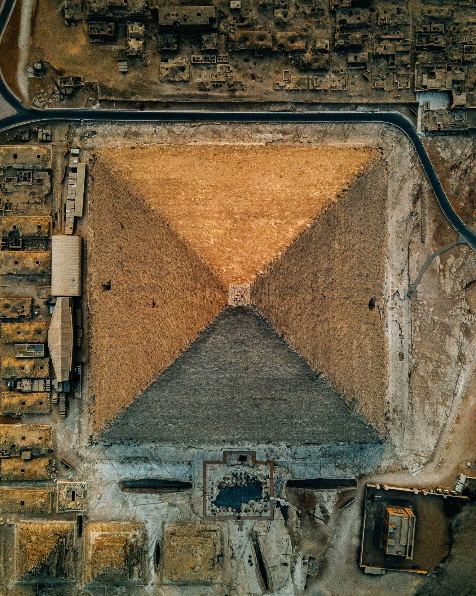 Piramide van bovenaf