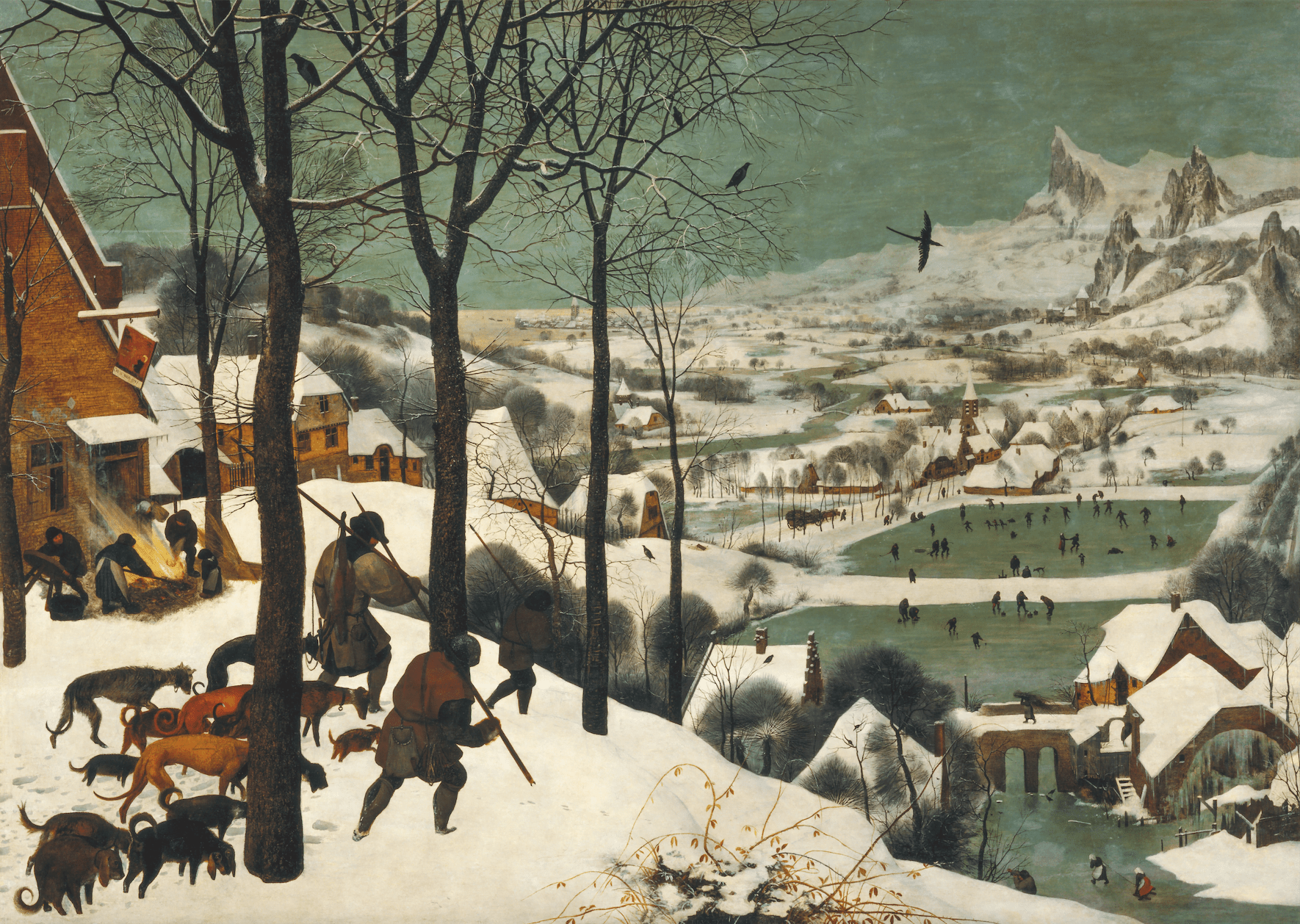 Pieter Bruegel de Oude - Jagers in de sneeuw