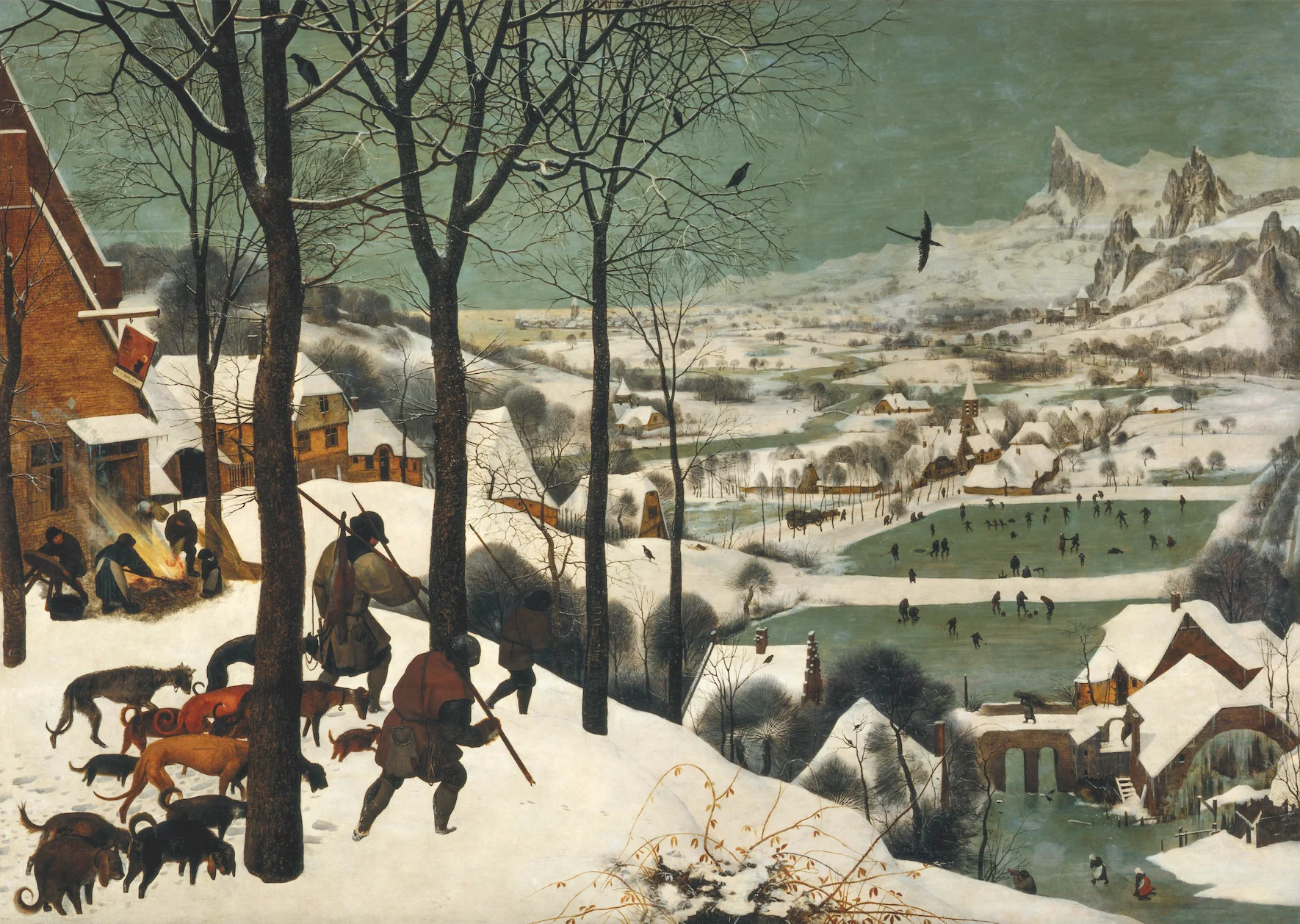  Pieter Bruegel de Oude - Jagers in de sneeuw