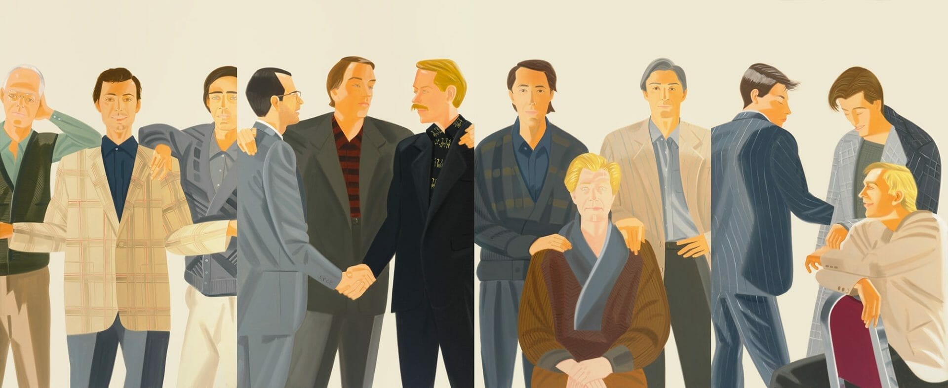 © Alex Katz, Twelve Hours, 1984, c/o Pictoright Amsterdam 2023 olieverf op canvas | oil on canvas 275 × 670 cm Collection museum Voorlinden Foto | photo: Antoine van Kaam