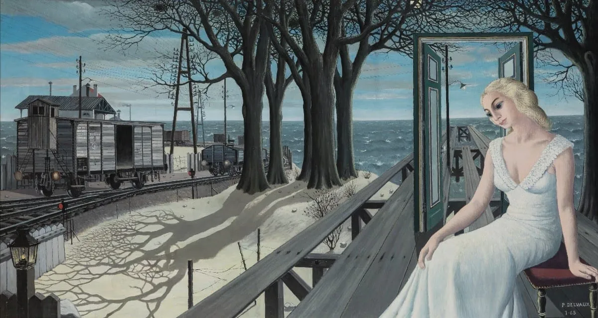 Paul Delvaux (1897-1994), Le Canapé vert, 1944. Foto Vincent Everarts © Stichting Paul Delvaux, België, SABAM 2023.