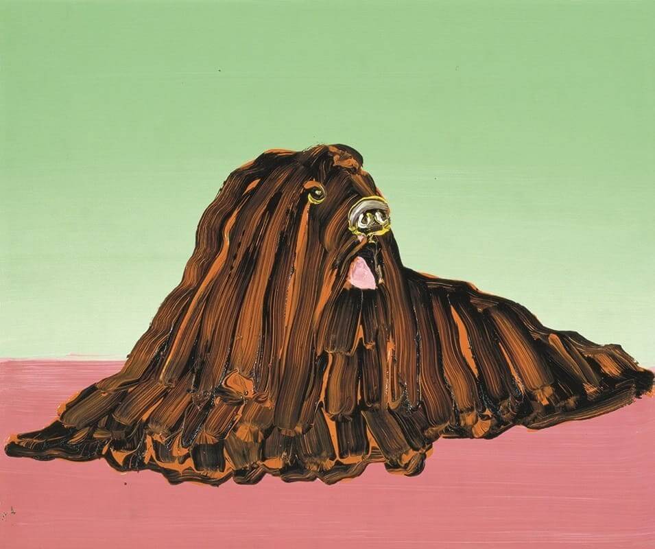 Cornelius Volker Hond Dog 2 1999 olieverf op doek 50x60cm Museum Kunstpalast 1