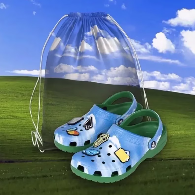 Ongewone combinatie: Windows XP en Crocs