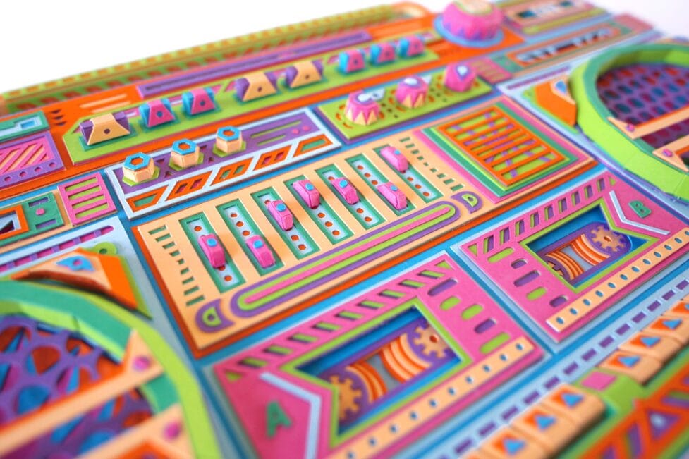 Zim&Zou maken kleurrijke boombox van papier