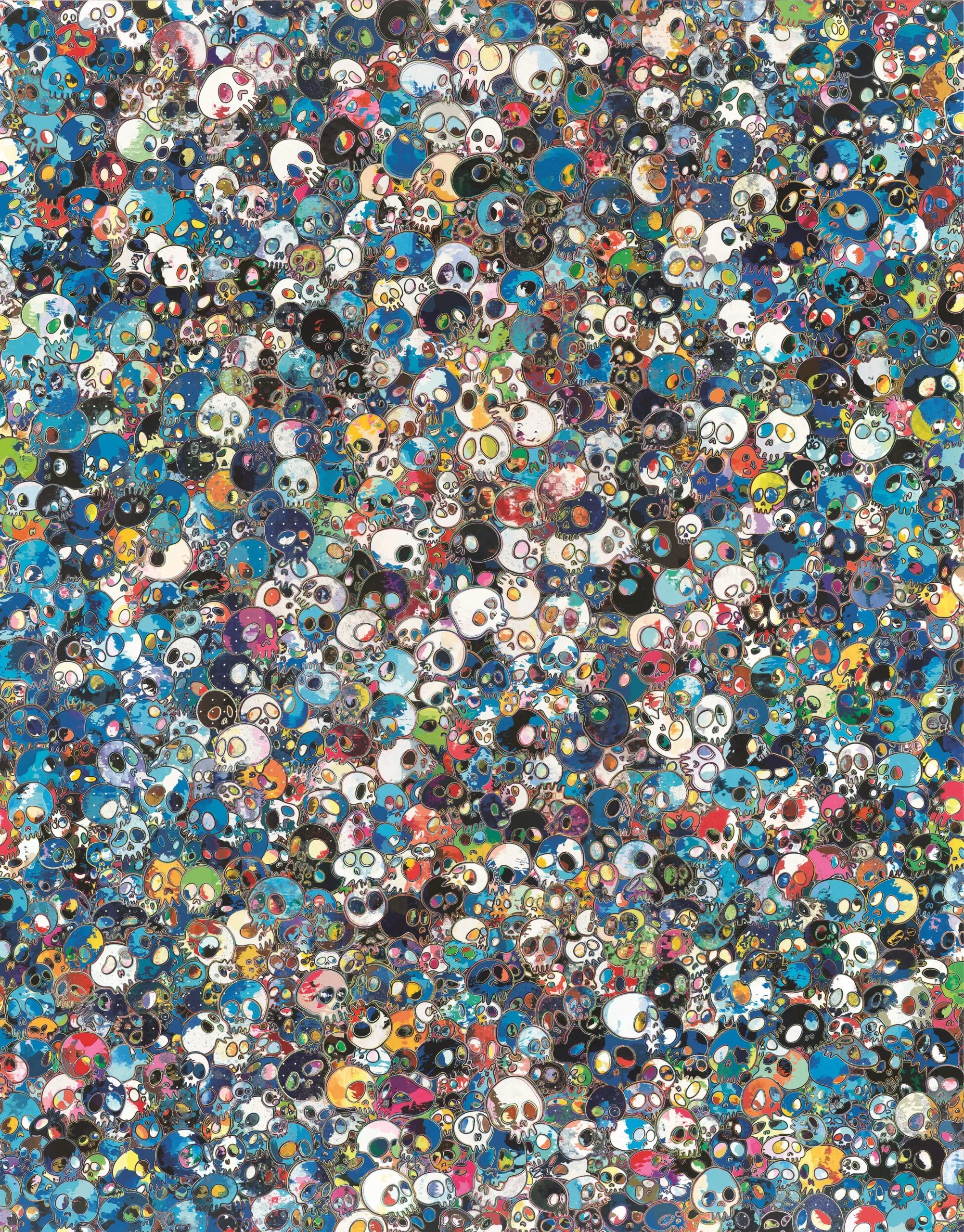 Takashi Murakami, Blue Life Force, 2012, Acryl/Leinwand, 300 x 234 cm, Astrup Fearnley Museet, © Takashi Murakami, Kaikai Kiki Co. Ltd.