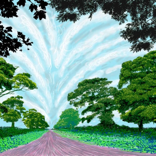 David Hockney « Summer Sky », 2008, Dessin réalisé à l’ordinateur, imprimé à jet d’encre sur papier 74.2 × 105.2 cm © David Hockney Collection Bagnouls