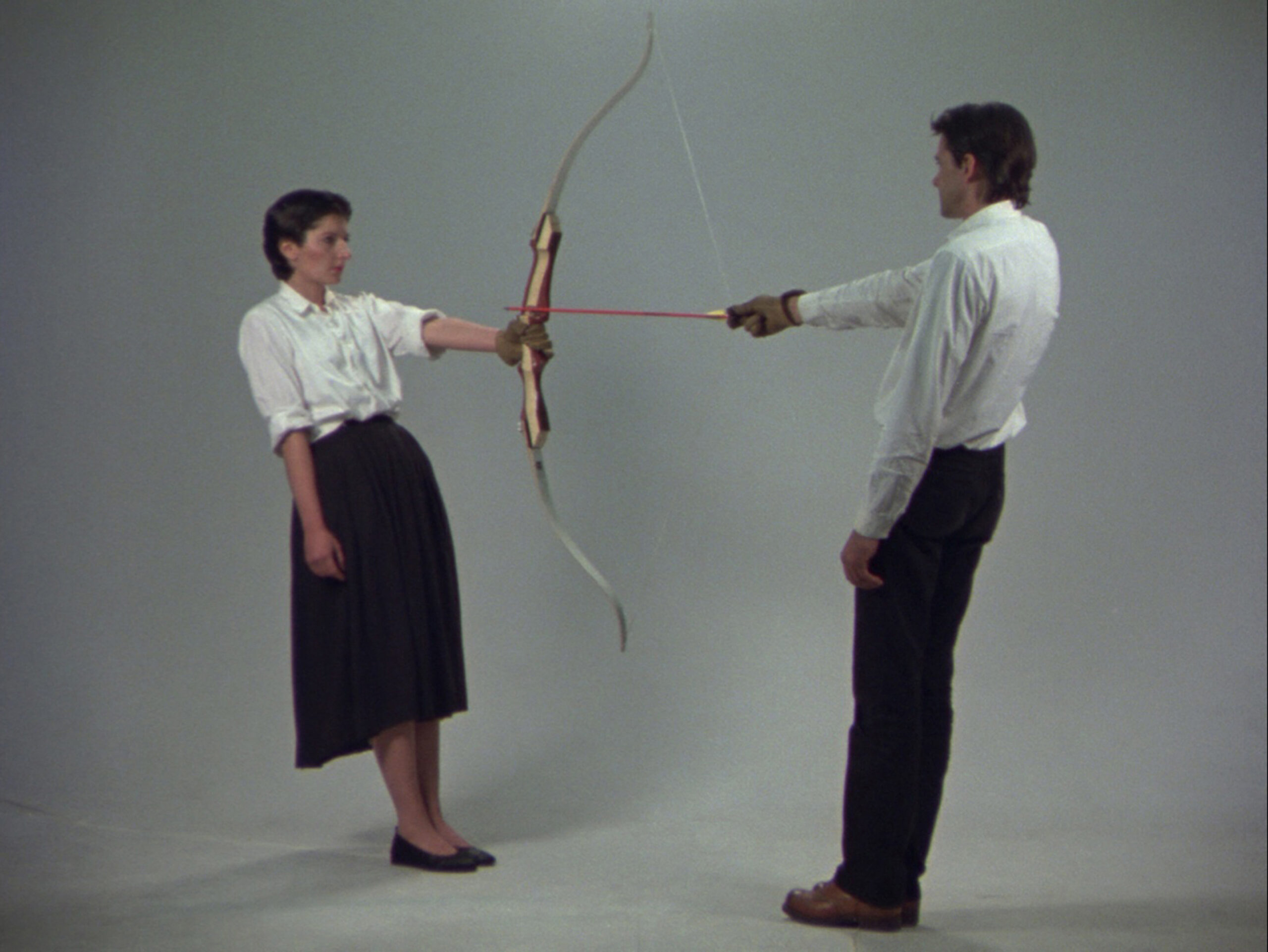 Ulay / Marina Abramović Rest Energy Performance for Video 4 minutes ROSC' 80, Dublin 1980