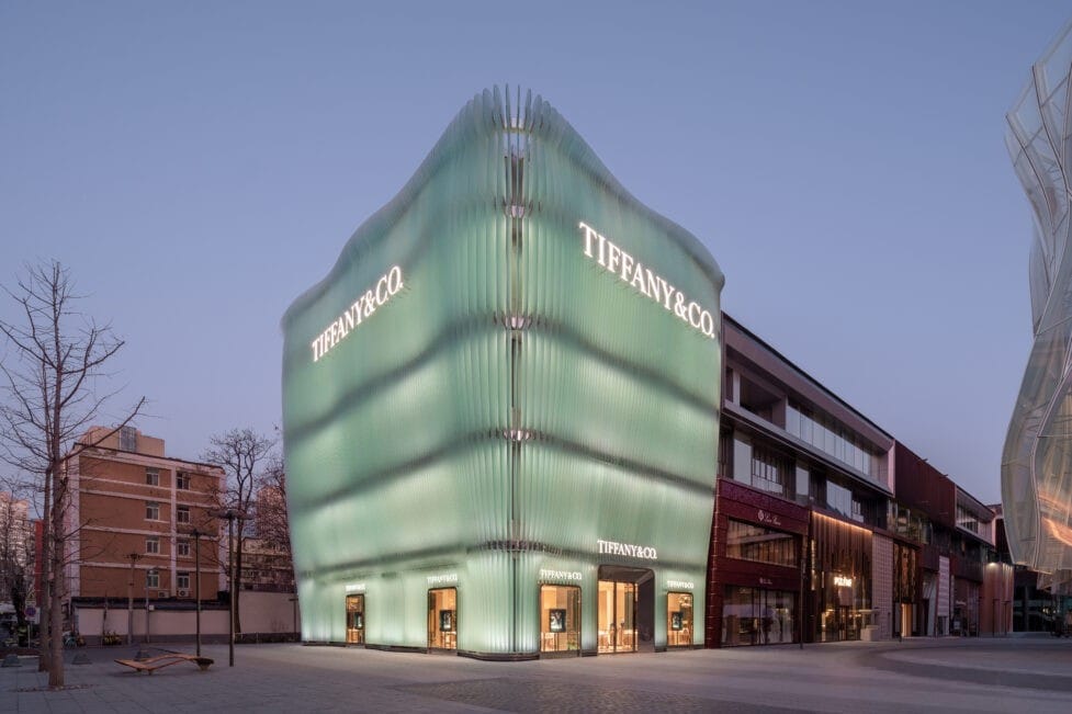 MVRDV ontwerpt glazen gevel voor Tiffany & Co
