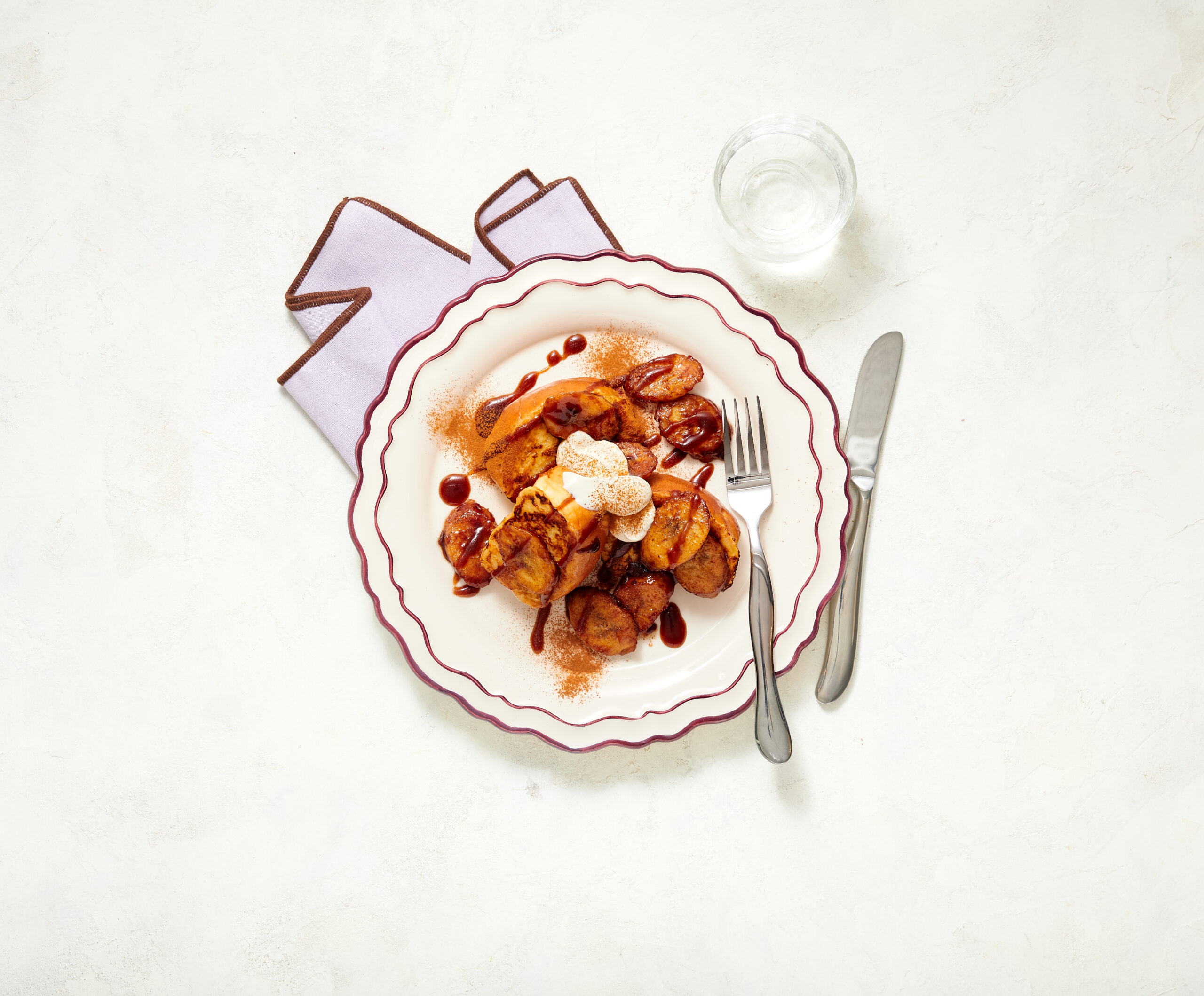 French toast met gekaramelliseerde banaan