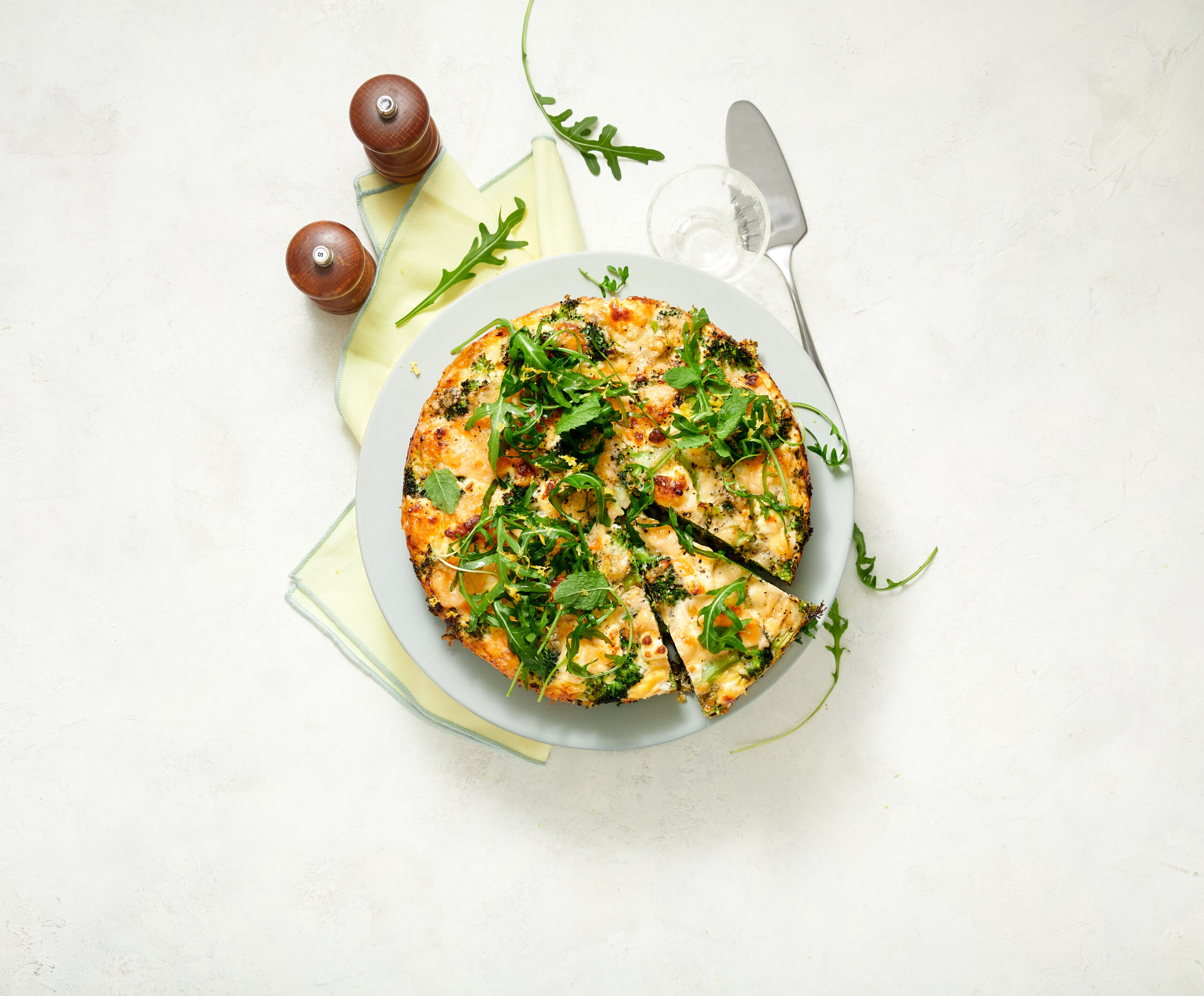 Pien's groene frittata met kruidensla
