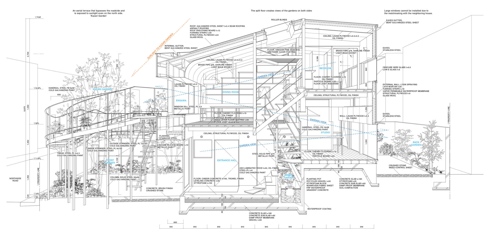 Creatief huis in Japan