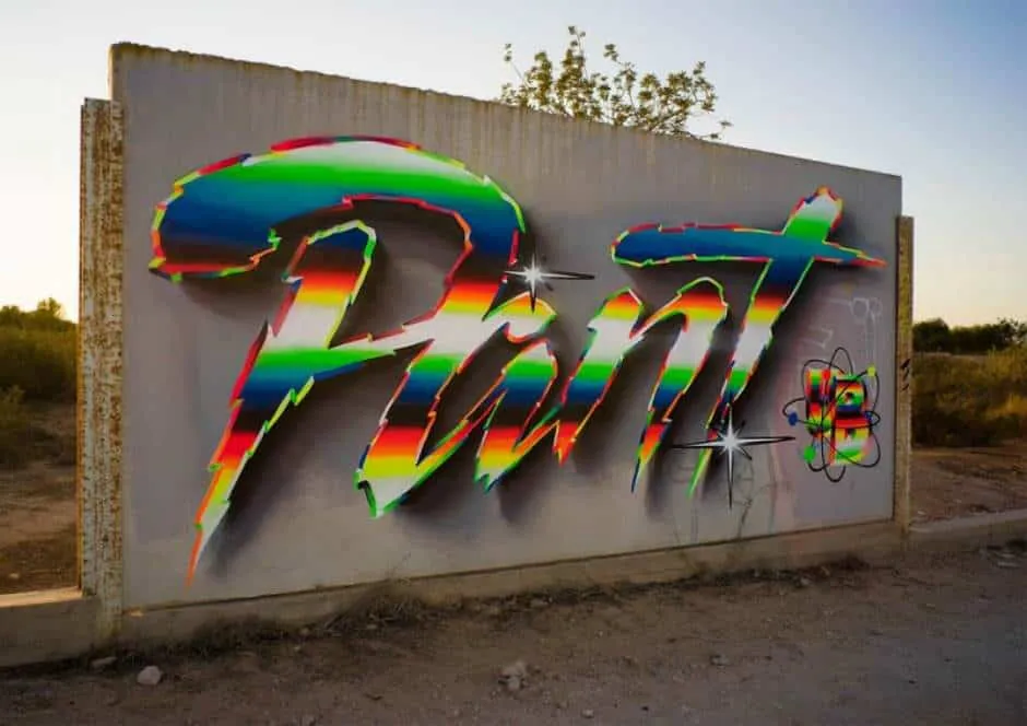 Glimmende graffiti van Felipe Pantone