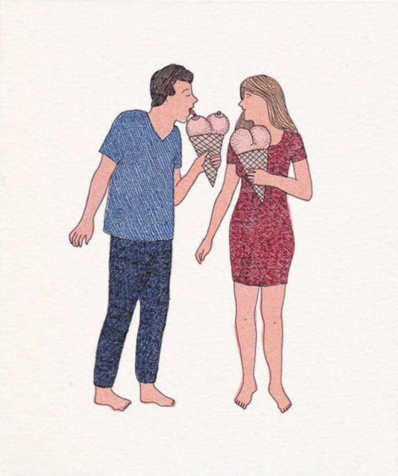 Erotische illustraties met een flinke dosis humor