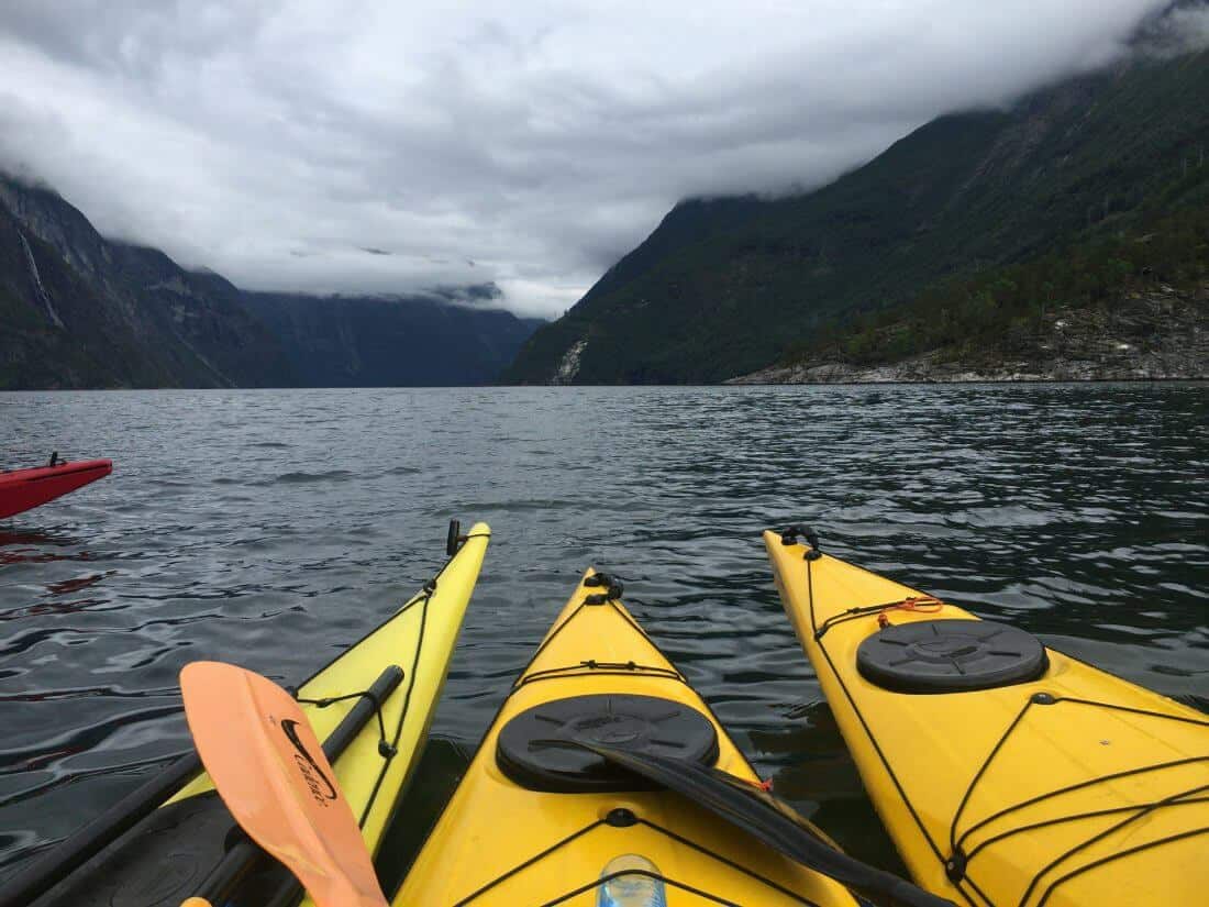 Kajakken op het Tafjord
