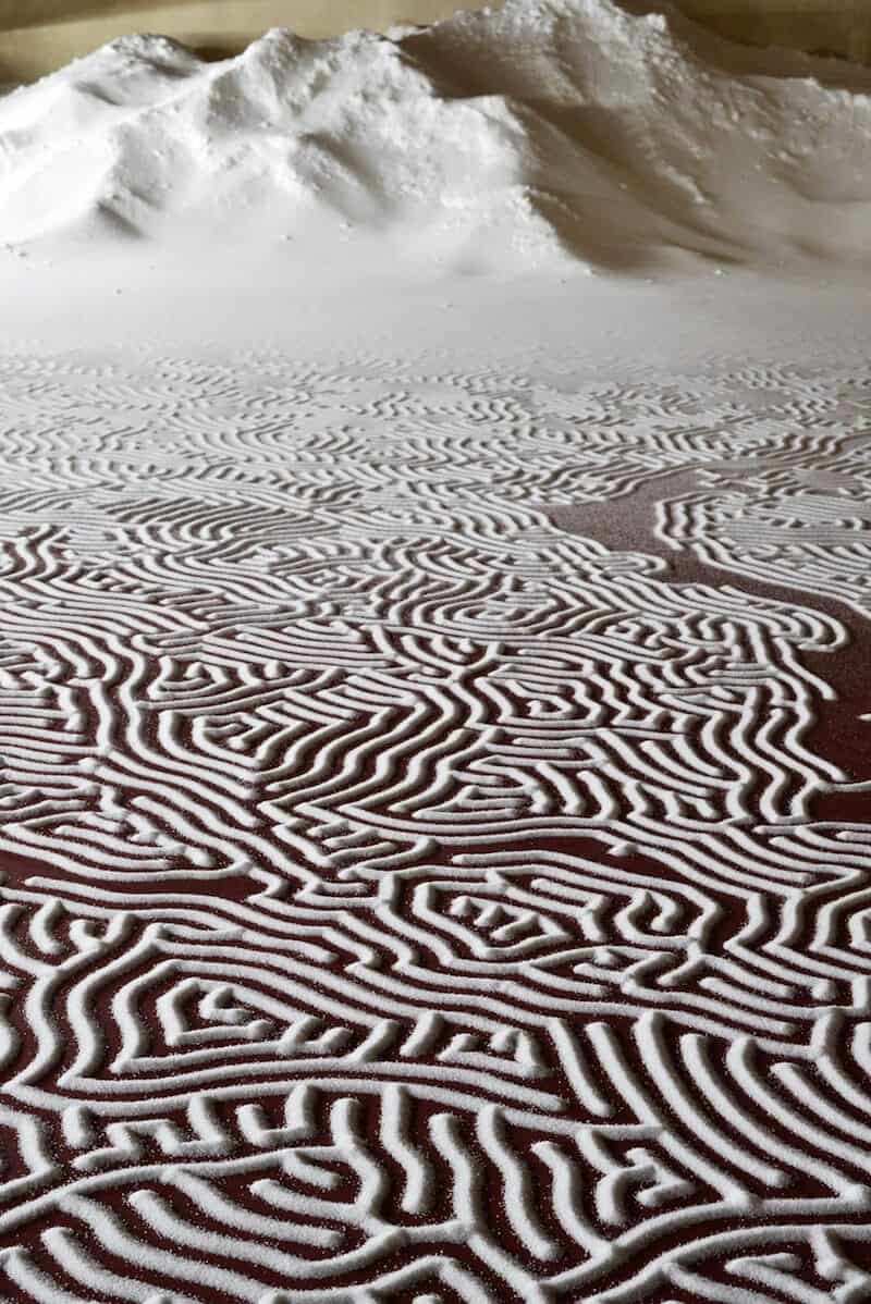 labyrint van zoutkorrels