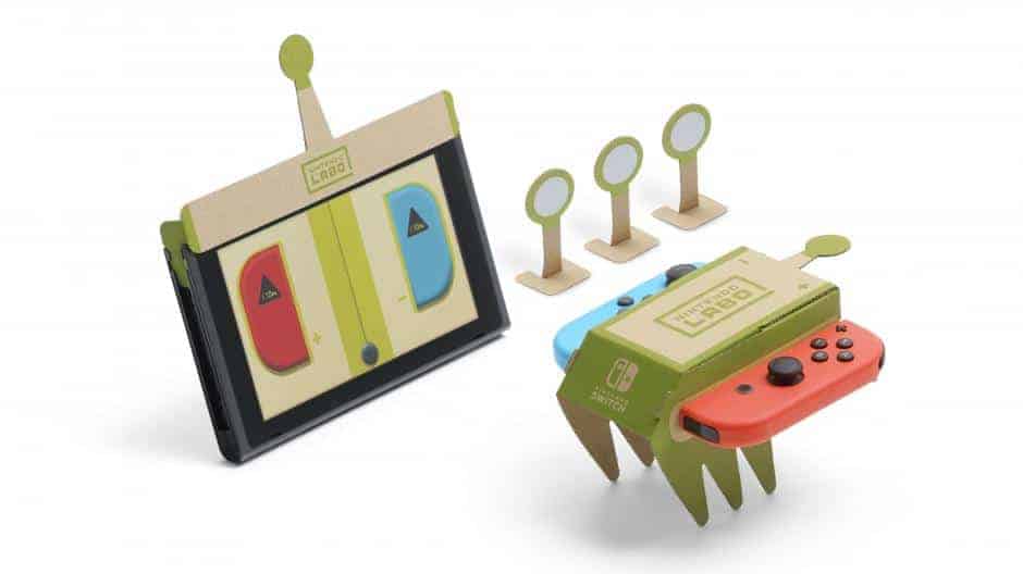 inventief gamen met de Nintendo Switch en stukken karton