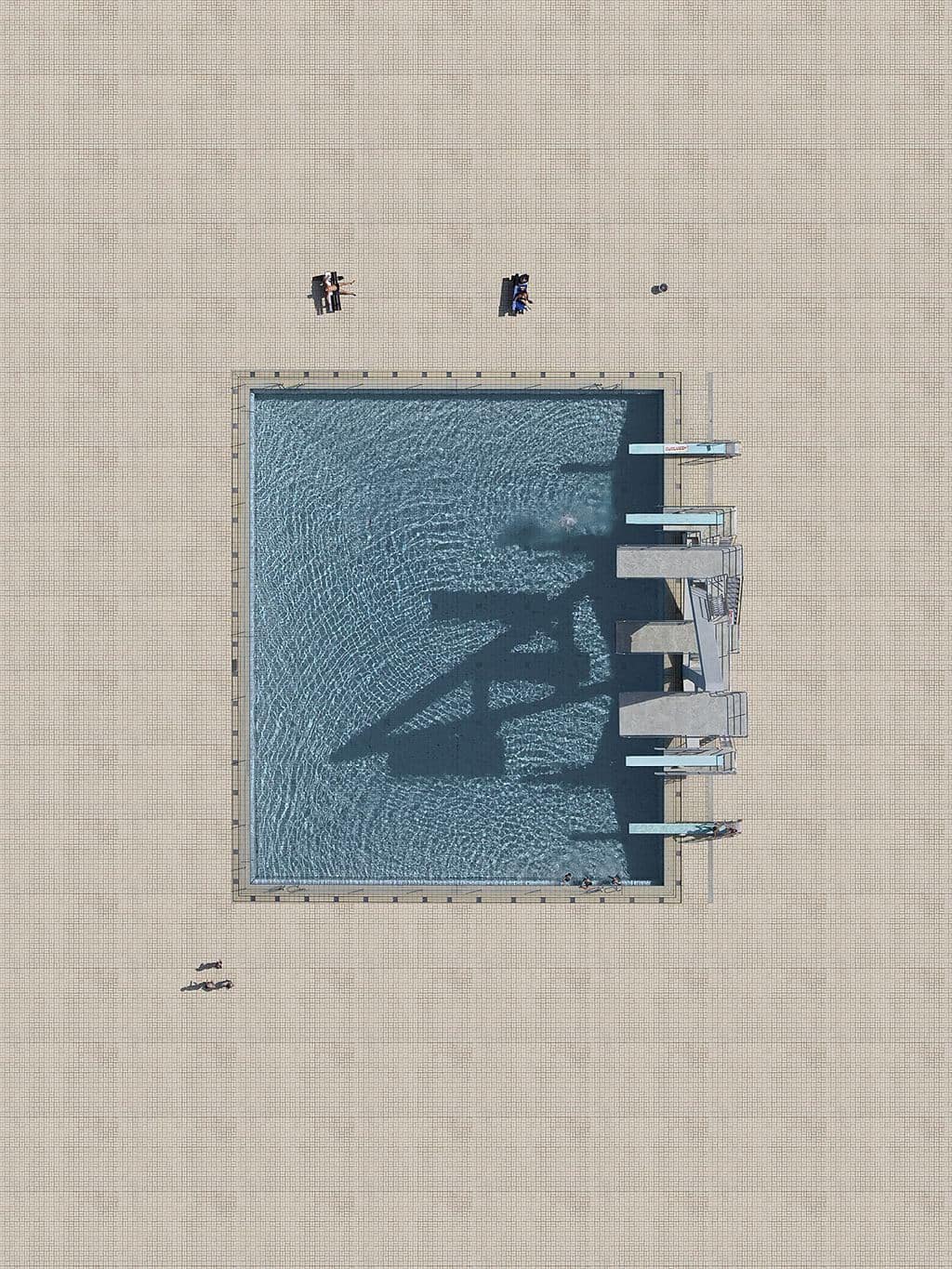 zwembad vanuit de lucht