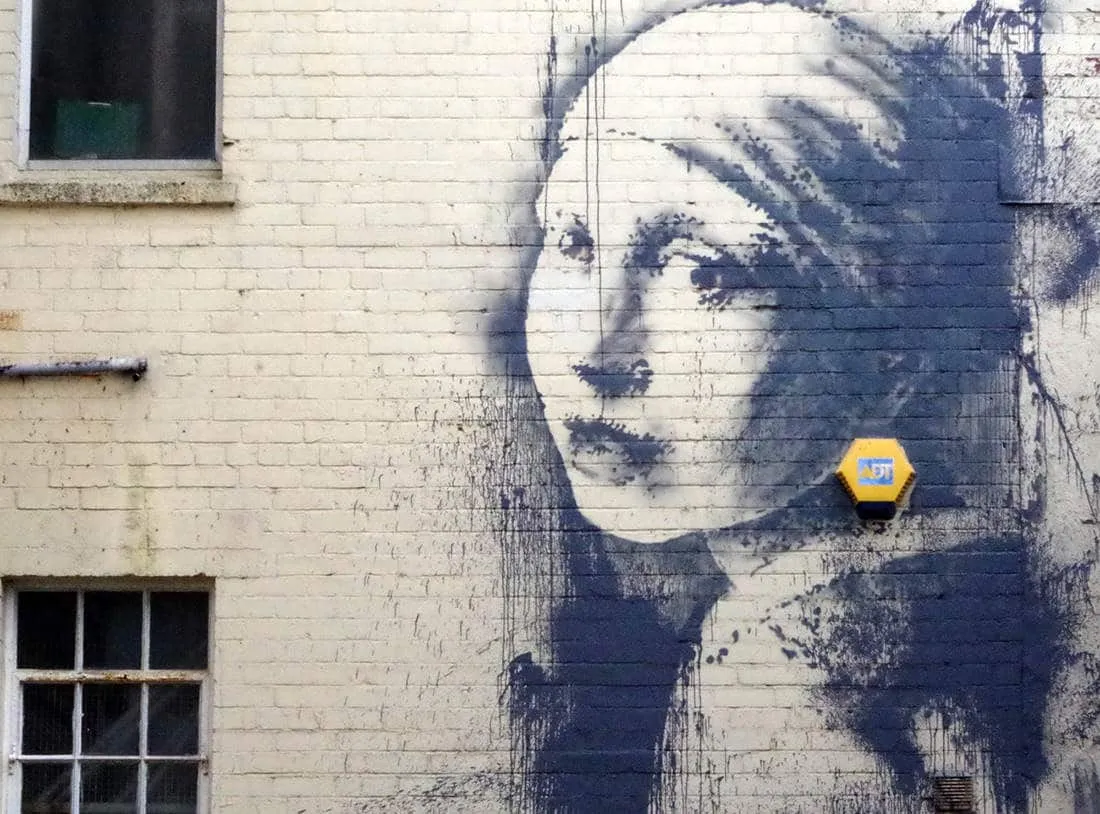 meisje van Vermeer door Banksy