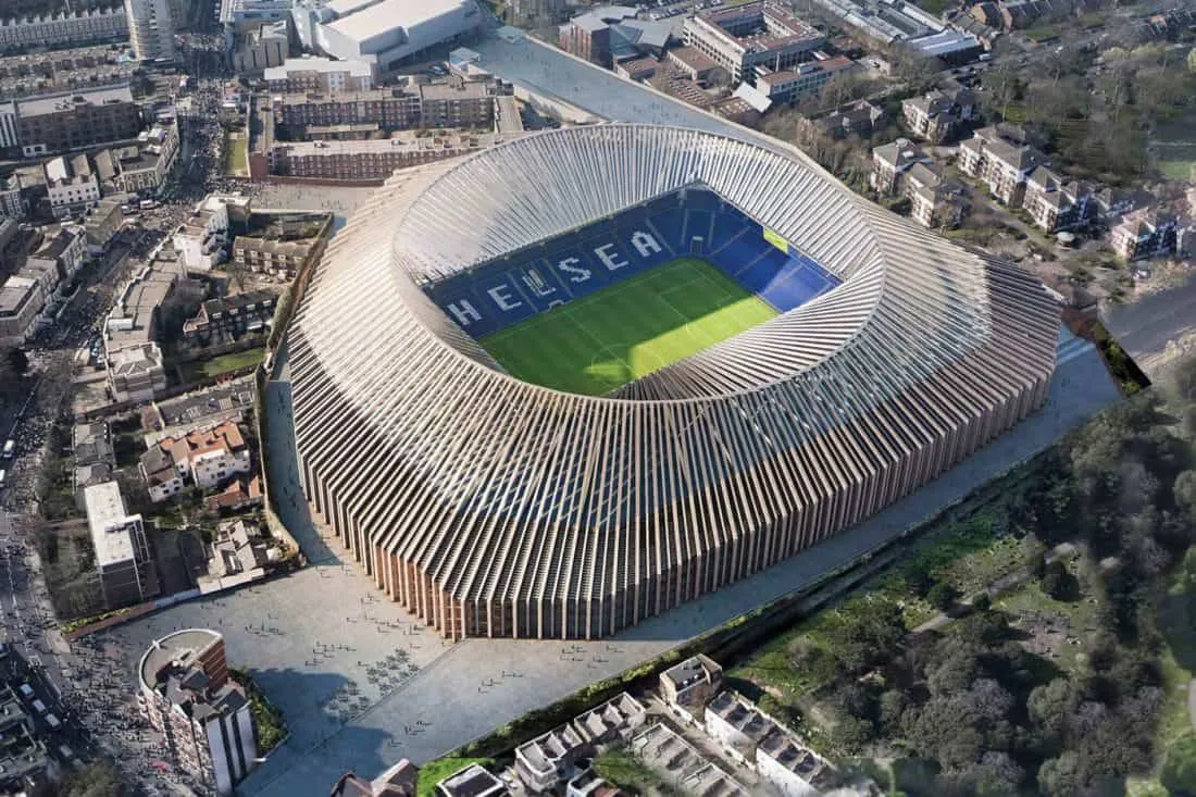 het nieuwe stadion van Chelsea