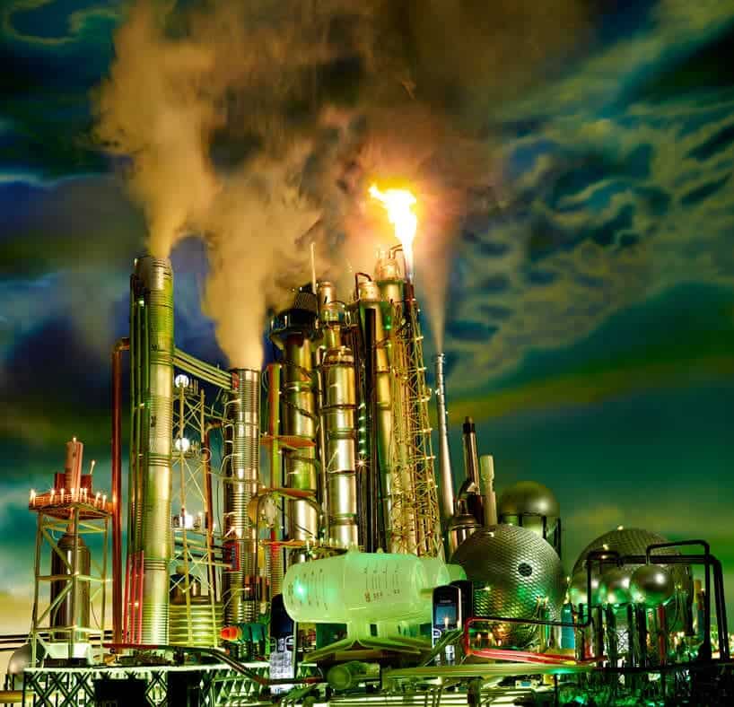 raffinaderijen en benzinepompen