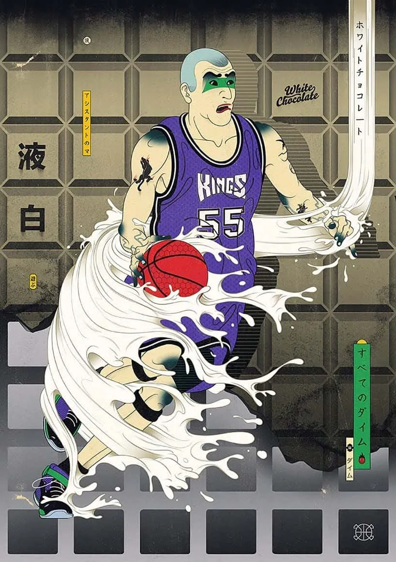 basketbal en Ukiyo-e