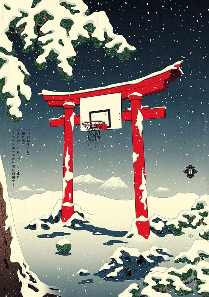 basketbal en Ukiyo-e