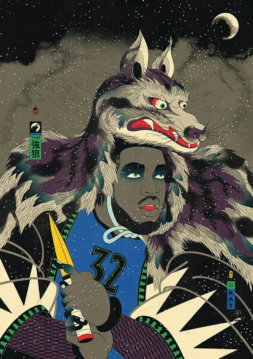 basketbal en Ukiyo-e