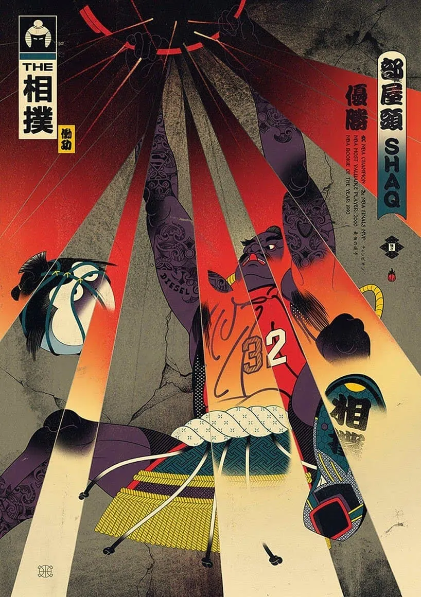 basketbal en Ukiyo-e