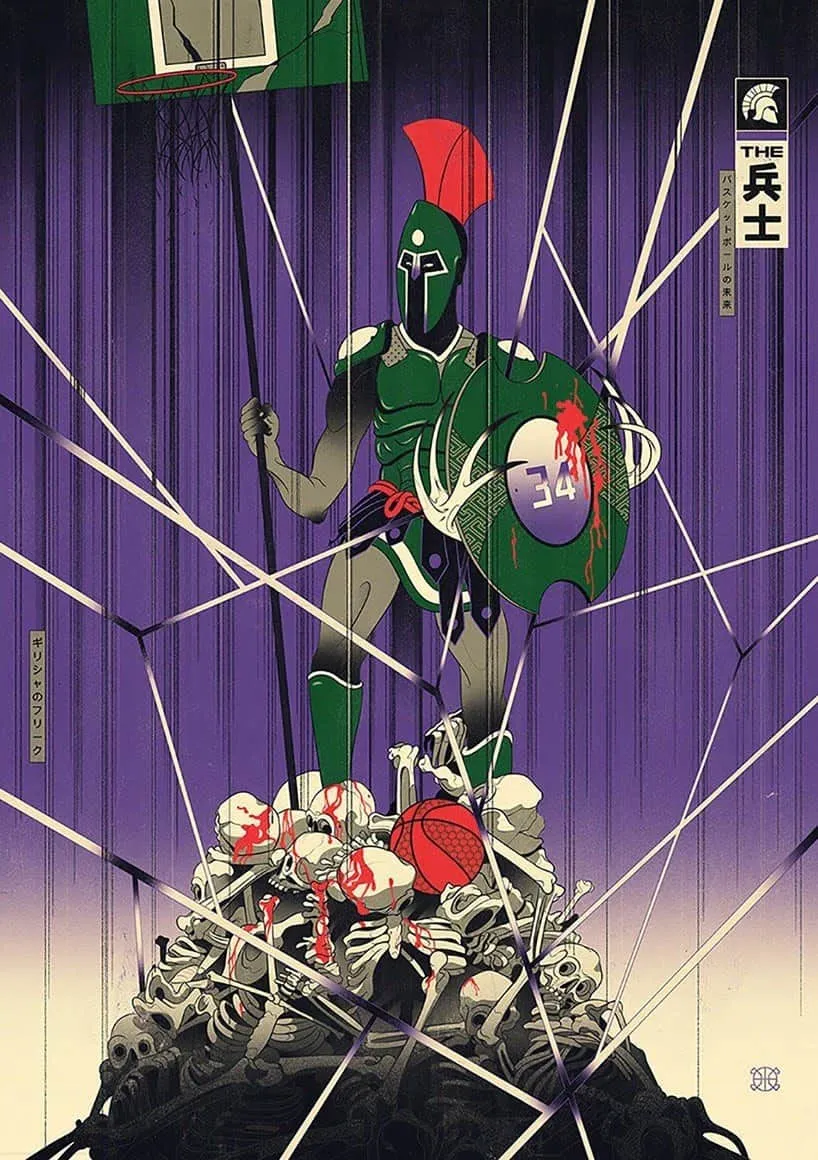 basketbal en Ukiyo-e