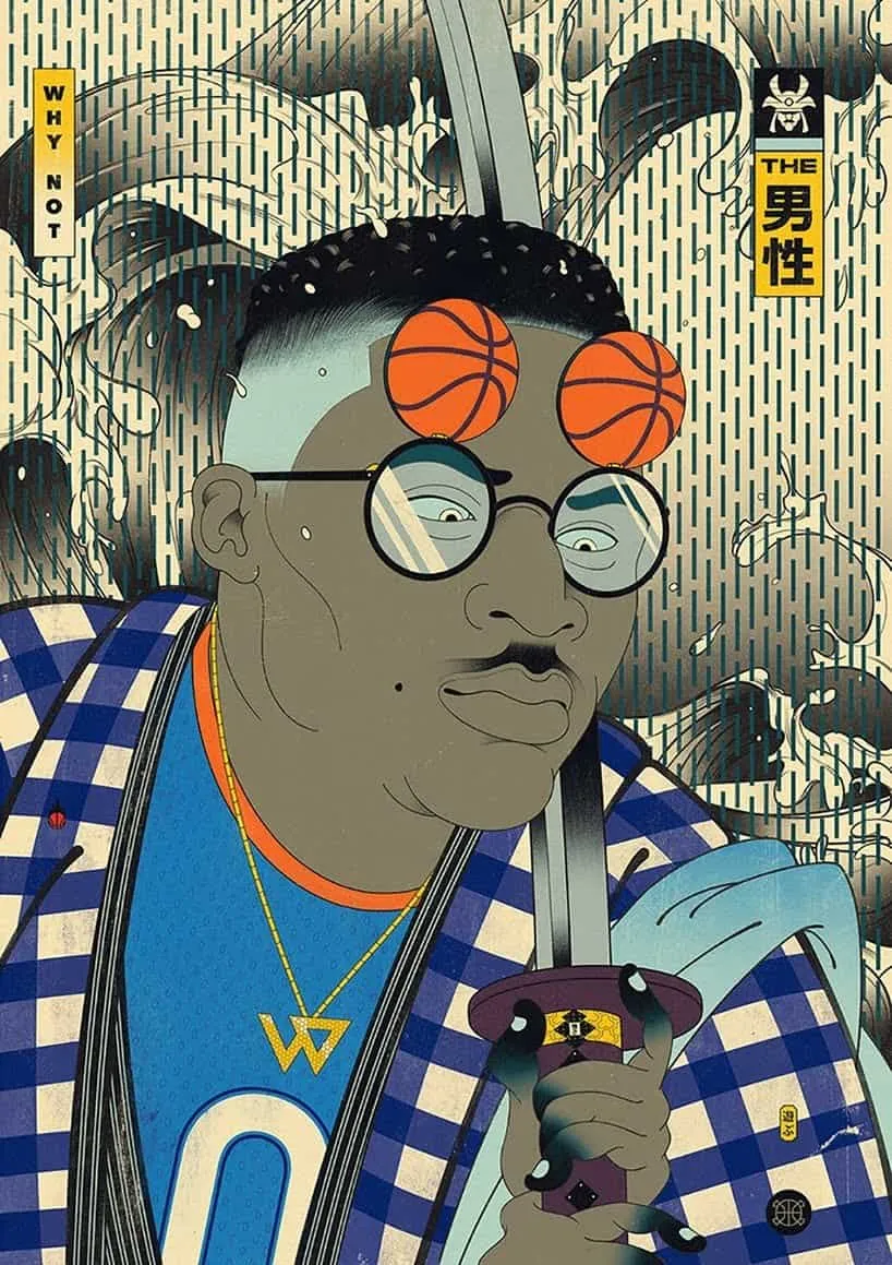 basketbal en Ukiyo-e