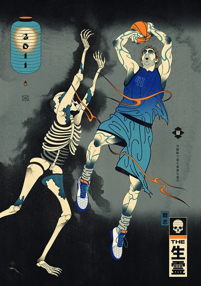 basketbal en Ukiyo-e