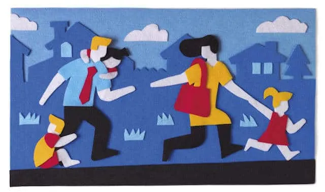 Collages van vilt door Jacopo Rosati 50 collage van vilt