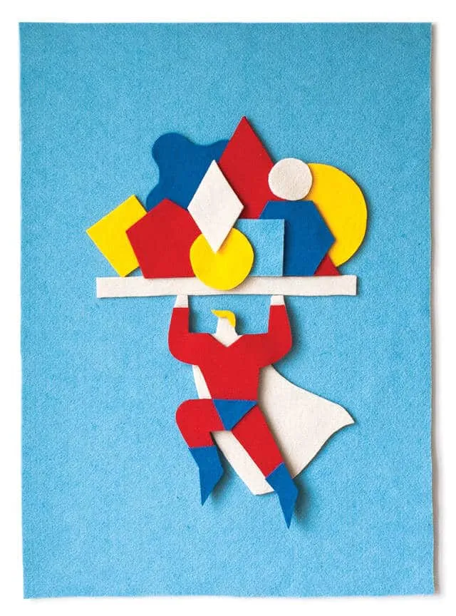 Collages van vilt door Jacopo Rosati 41 collage van vilt