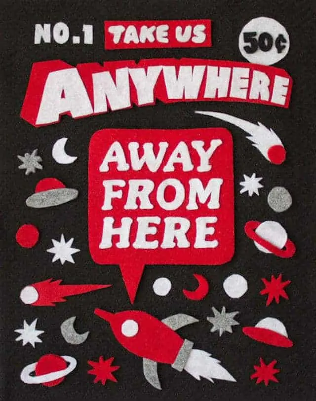 Collages van vilt door Jacopo Rosati 47 collage van vilt