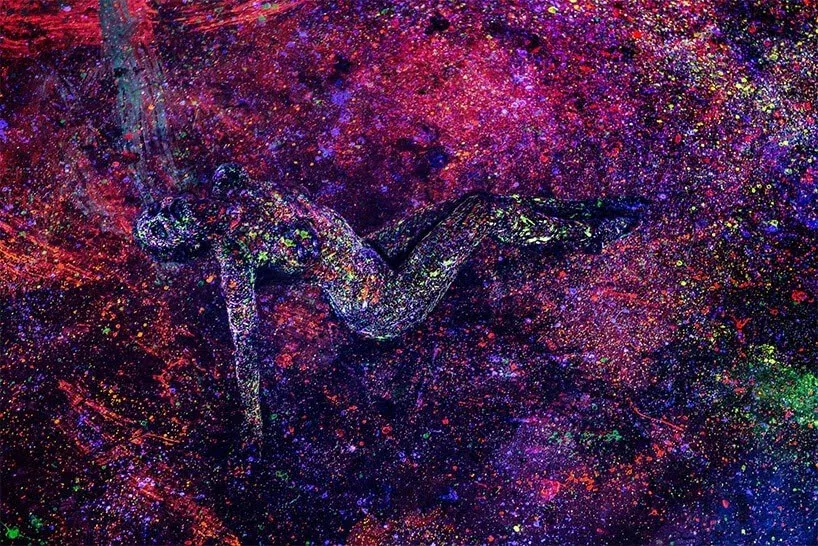 bodypaint met fluoriserende verf