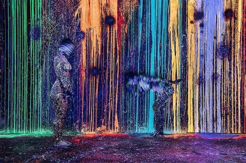 bodypaint met fluoriserende verf