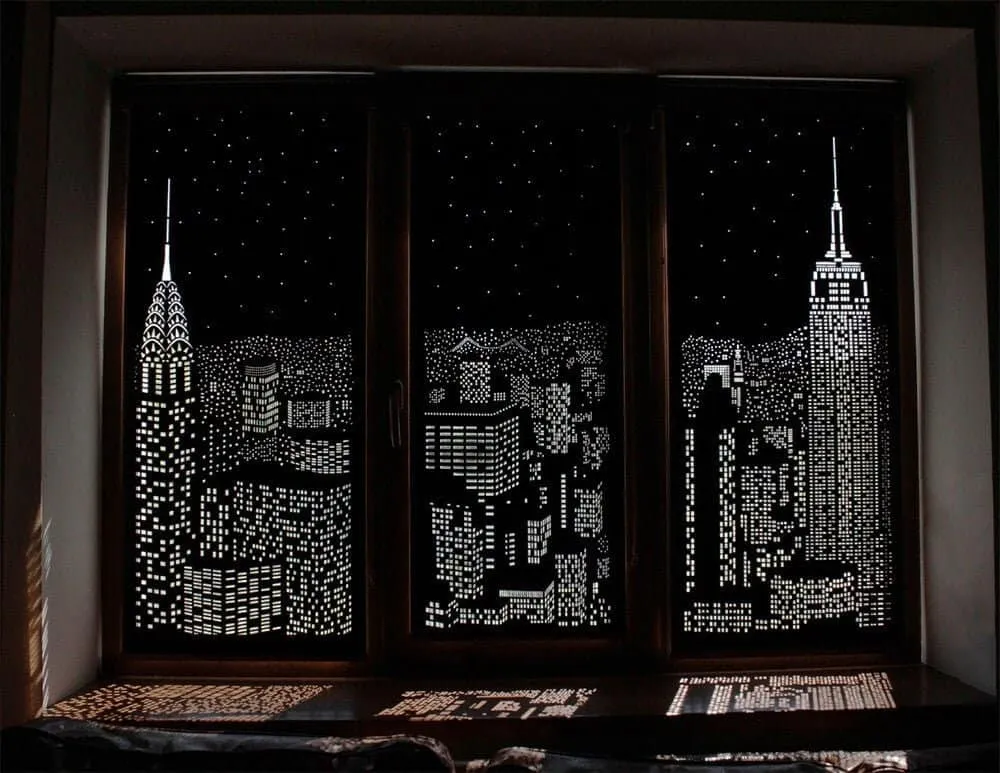 gordijn met uitzicht